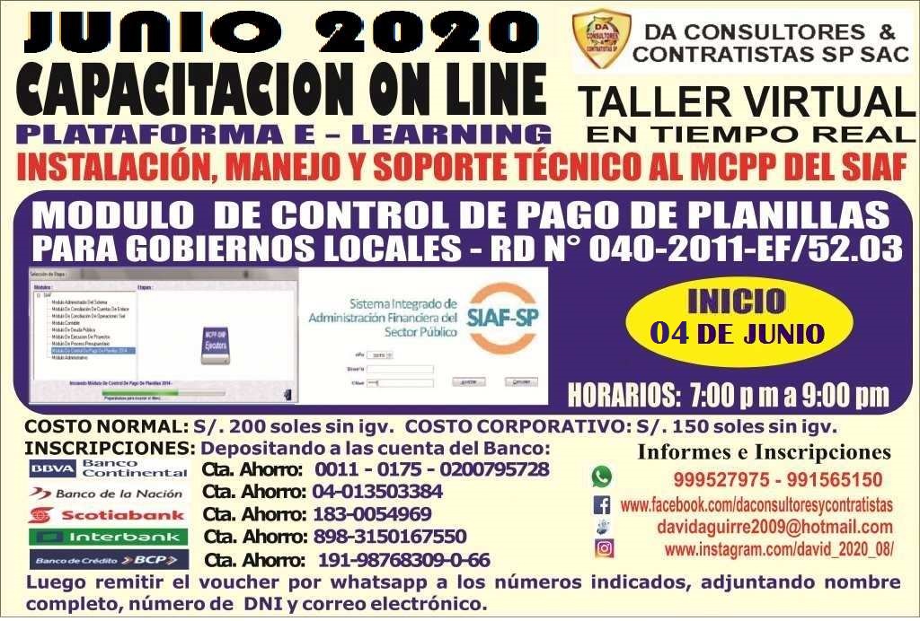 MÓDULO DE CONTROL DE PAGO DE PLANILLAS PARA GOBIERNOS LOCALES